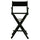 30'' Director's Chair Black Frame-Black Canvas - Casual Home