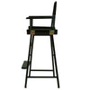 30'' Director's Chair Black Frame-Black Canvas - Casual Home