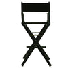 30'' Director's Chair Black Frame-Black Canvas - Casual Home
