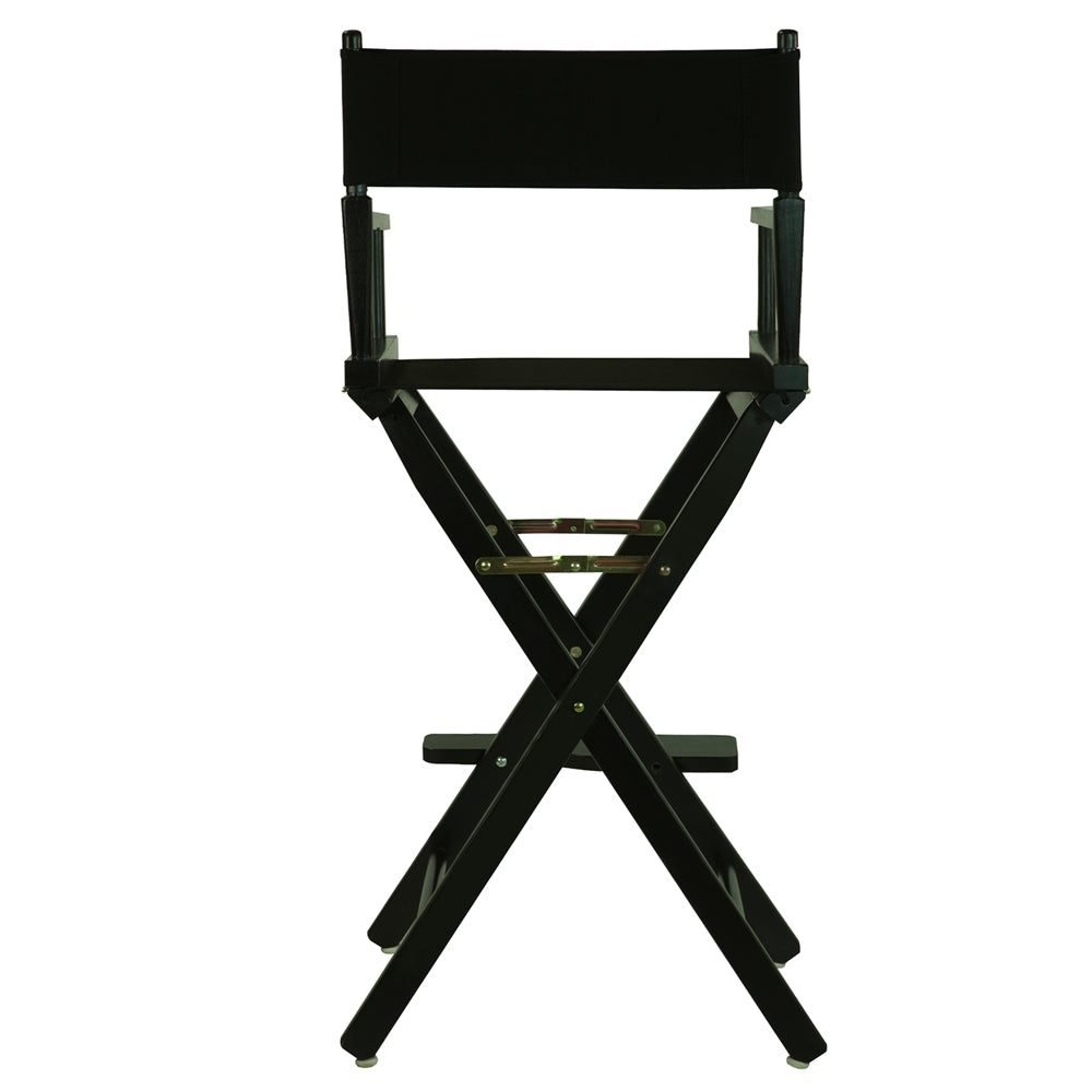 30'' Director's Chair Black Frame-Black Canvas - Casual Home