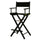 30'' Director's Chair Black Frame-Black Canvas - Casual Home
