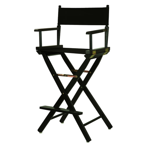 30'' Director's Chair Black Frame-Black Canvas - Casual Home