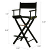30'' Director's Chair Black Frame-Black Canvas - Casual Home