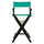 30'' Director's Chair Black Frame-Teal Canvas - Casual Home