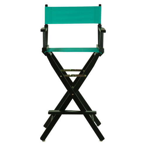 30'' Director's Chair Black Frame-Teal Canvas - Casual Home