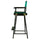 30'' Director's Chair Black Frame-Teal Canvas - Casual Home