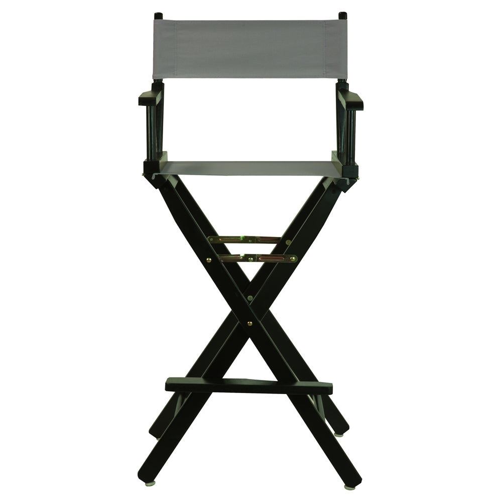 30'' Director's Chair Black Frame-Gray Canvas - Casual Home