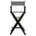 30'' Director's Chair Black Frame-Gray Canvas - Casual Home