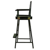 30'' Director's Chair Black Frame-Gray Canvas - Casual Home