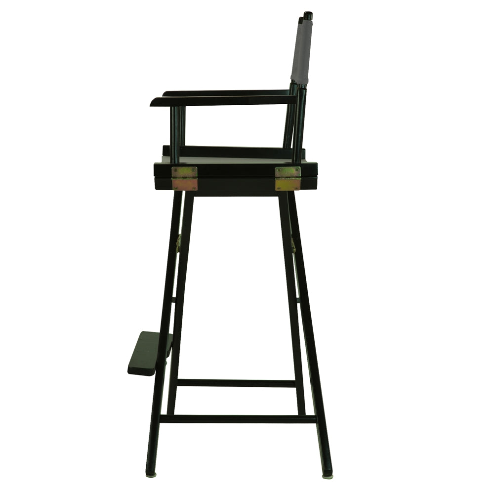 30'' Director's Chair Black Frame-Gray Canvas - Casual Home