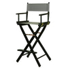 30'' Director's Chair Black Frame-Gray Canvas - Casual Home