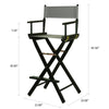 30'' Director's Chair Black Frame-Gray Canvas - Casual Home