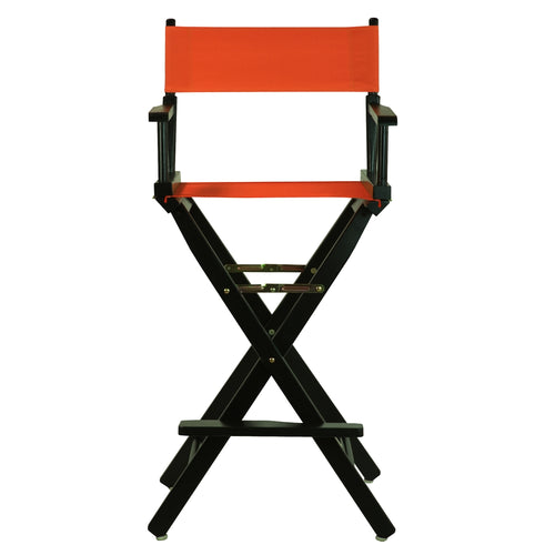 30'' Director's Chair Black Frame-Orange Canvas - Casual Home