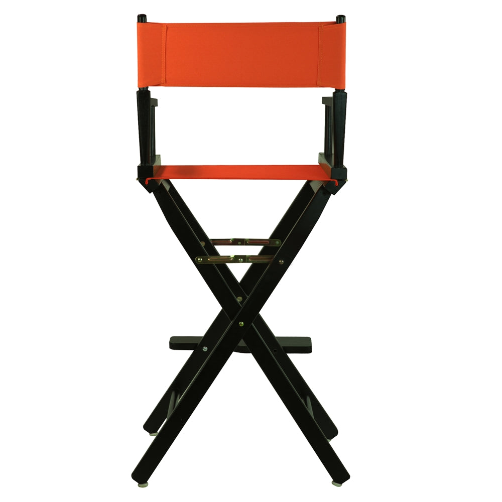 30'' Director's Chair Black Frame-Orange Canvas - Casual Home