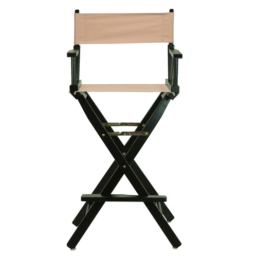 30'' Director's Chair Black Frame-Tan Canvas - Casual Home