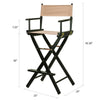 30'' Director's Chair Black Frame-Tan Canvas - Casual Home