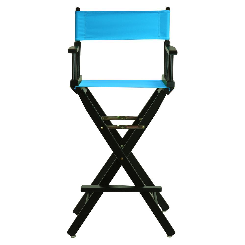 30'' Director's Chair Black Frame-Turquoise Canvas - Casual Home