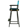30'' Director's Chair Black Frame-Turquoise Canvas - Casual Home