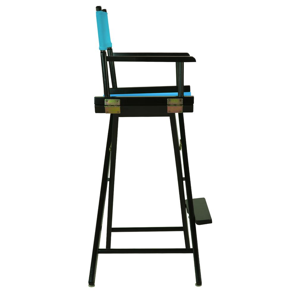 30'' Director's Chair Black Frame-Turquoise Canvas - Casual Home
