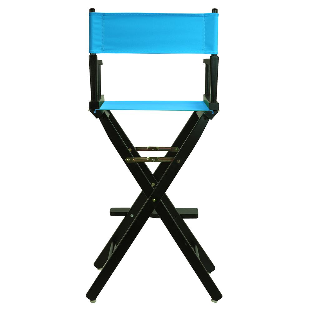 30'' Director's Chair Black Frame-Turquoise Canvas - Casual Home
