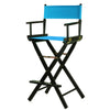 30'' Director's Chair Black Frame-Turquoise Canvas - Casual Home