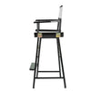 30'' Director's Chair Black Frame-White Canvas - Casual Home