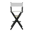 30'' Director's Chair Black Frame-White Canvas - Casual Home