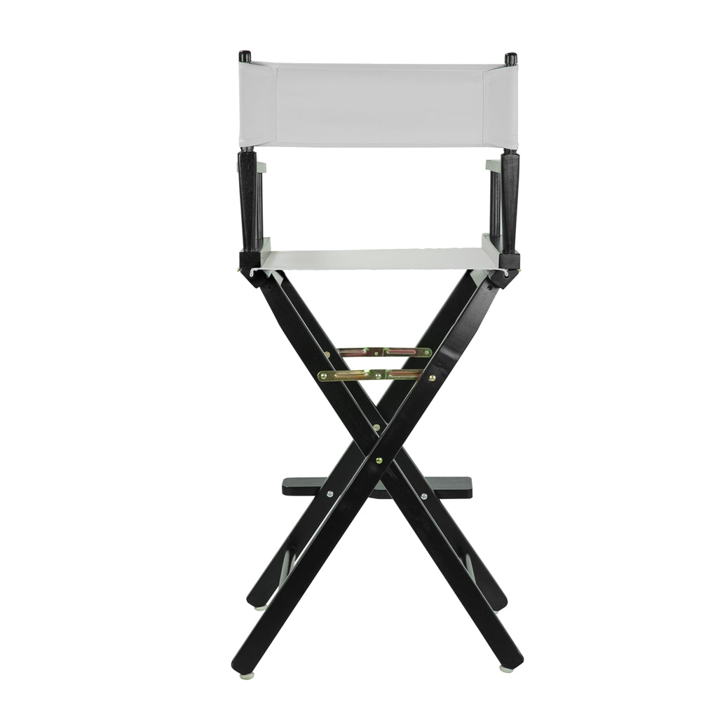 30'' Director's Chair Black Frame-White Canvas - Casual Home