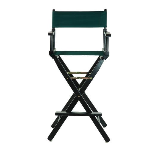 30'' Director's Chair Black Frame-Hunter Green Canvas - Casual Home