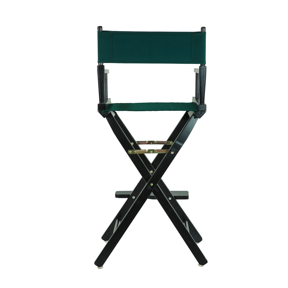 30'' Director's Chair Black Frame-Hunter Green Canvas - Casual Home
