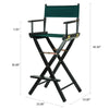 30'' Director's Chair Black Frame-Hunter Green Canvas - Casual Home