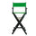 30'' Director's Chair Black Frame-Green Canvas - Casual Home