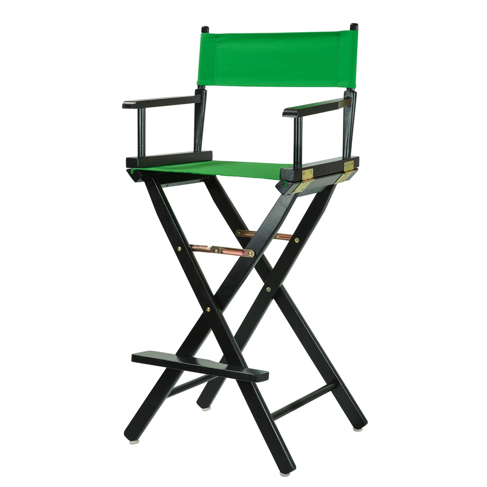 30'' Director's Chair Black Frame-Green Canvas - Casual Home