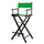 30'' Director's Chair Black Frame-Green Canvas - Casual Home
