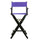 30'' Director's Chair Black Frame-Purple Canvas - Casual Home