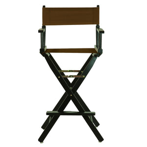 30'' Director's Chair Black Frame-Brown Canvas - Casual Home
