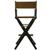 30'' Director's Chair Black Frame-Brown Canvas - Casual Home