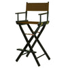 30'' Director's Chair Black Frame-Brown Canvas - Casual Home