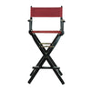 30'' Director's Chair Black Frame-Burgundy Canvas - Casual Home