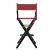 30'' Director's Chair Black Frame-Burgundy Canvas - Casual Home