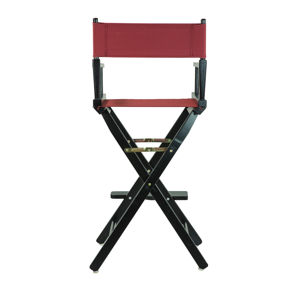 30'' Director's Chair Black Frame-Burgundy Canvas - Casual Home