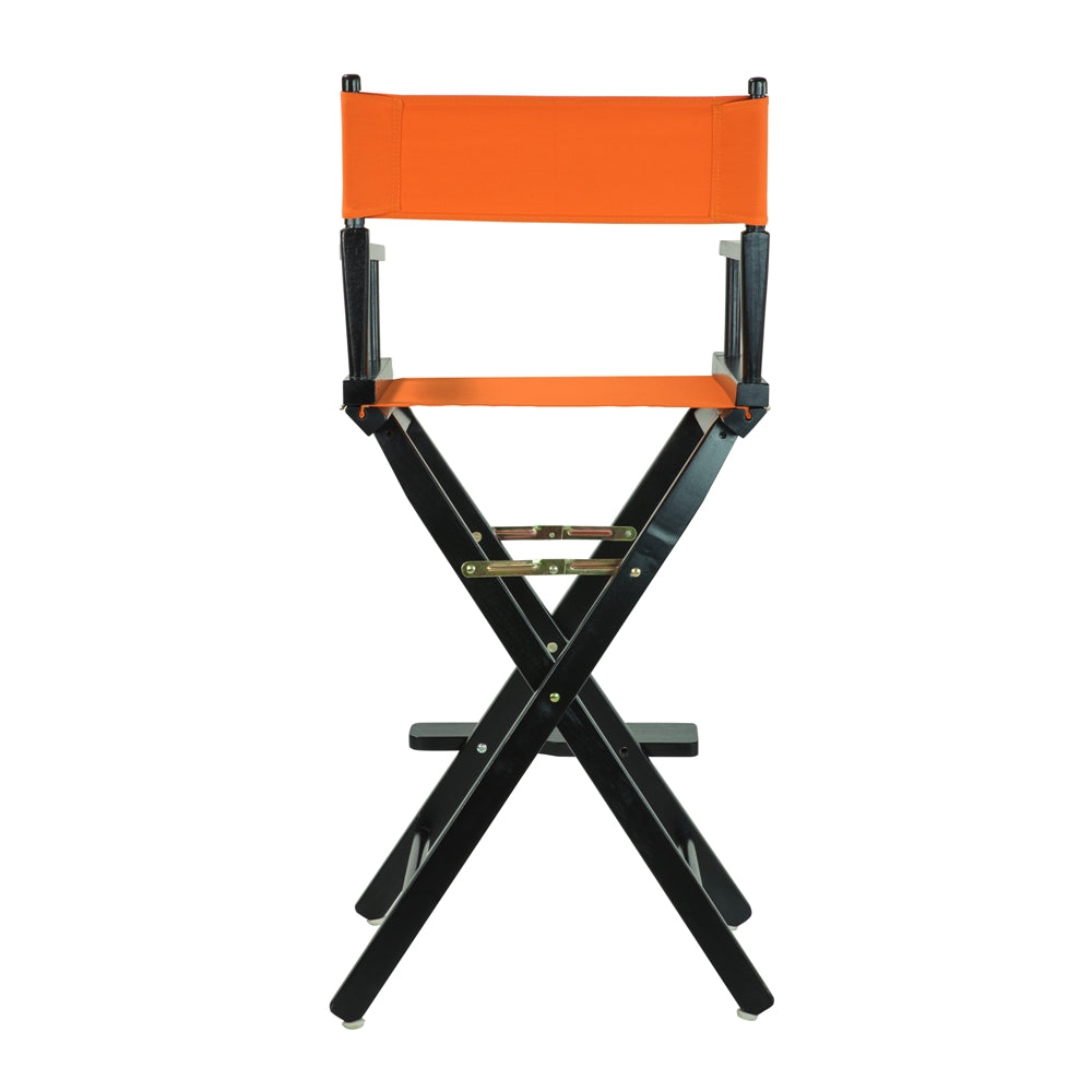 30'' Director's Chair Black Frame-Tangerine Canvas - Casual Home