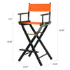 30'' Director's Chair Black Frame-Tangerine Canvas - Casual Home