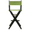 30'' Director's Chair Black Frame-Lime Green Canvas - Casual Home