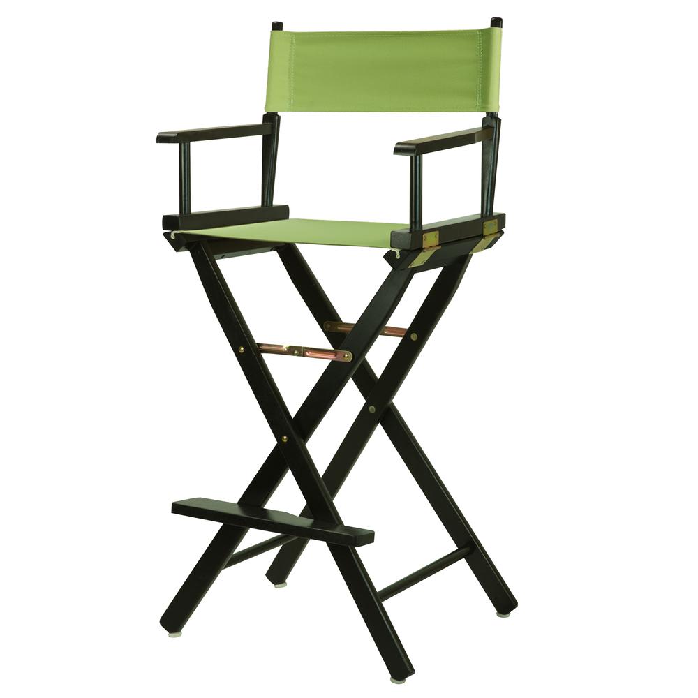 30'' Director's Chair Black Frame-Lime Green Canvas - Casual Home