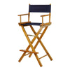 30'' Director's Chair Honey Oak Frame-Navy Blue Canvas - Casual Home