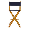 30'' Director's Chair Honey Oak Frame-Navy Blue Canvas - Casual Home