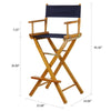 30'' Director's Chair Honey Oak Frame-Navy Blue Canvas - Casual Home