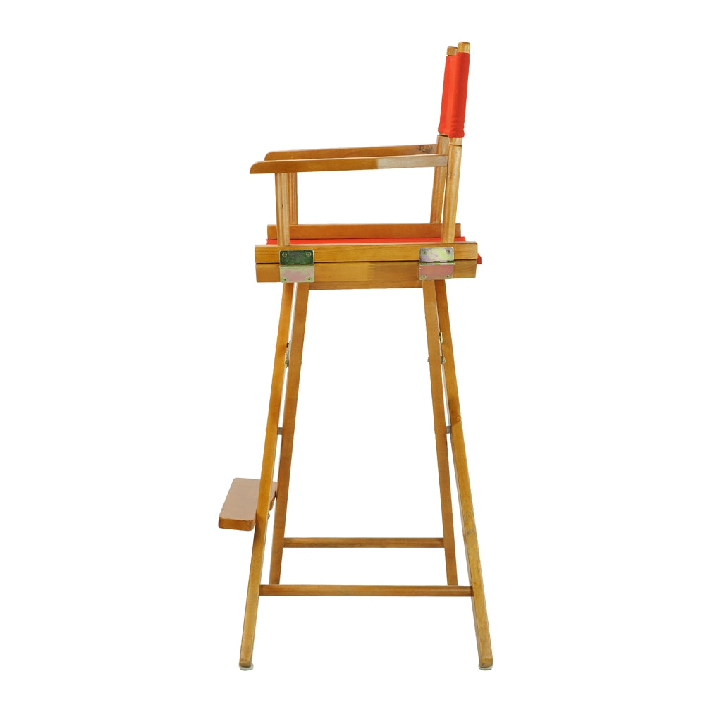 30'' Director's Chair Honey Oak Frame-Red Canvas - Casual Home