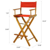 30'' Director's Chair Honey Oak Frame-Red Canvas - Casual Home